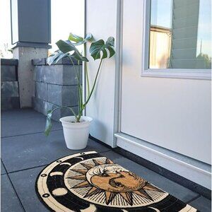 NEW Sun Moon Bath mat - Goth Half Circle Bath Mat, Bathmat, 27.5 * 17.3 inch